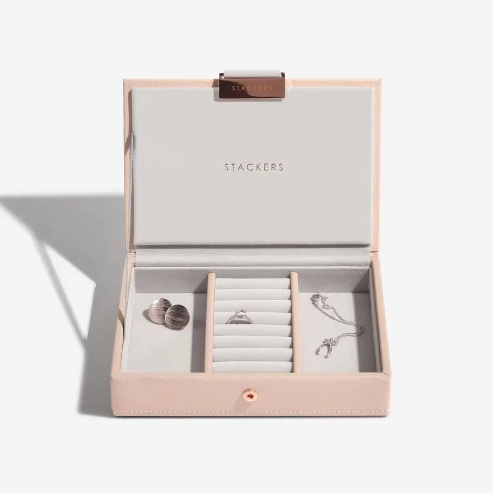 Stackers Mini Jewelry Box, Lid, Blush Pink